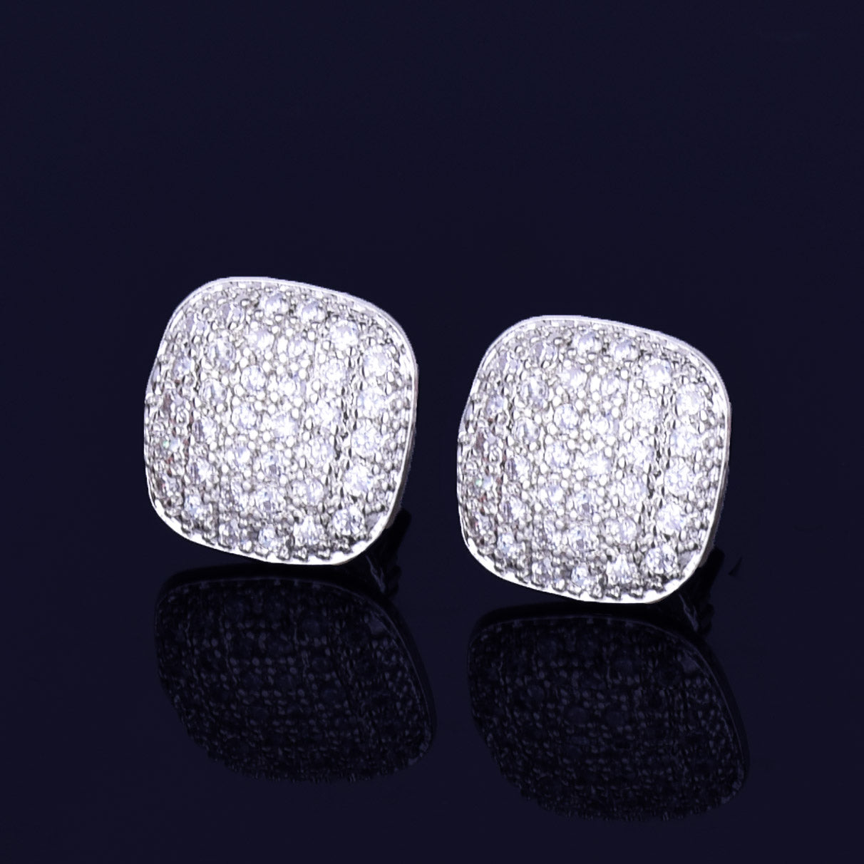 Bling "Square" Stud Earring III 10mm