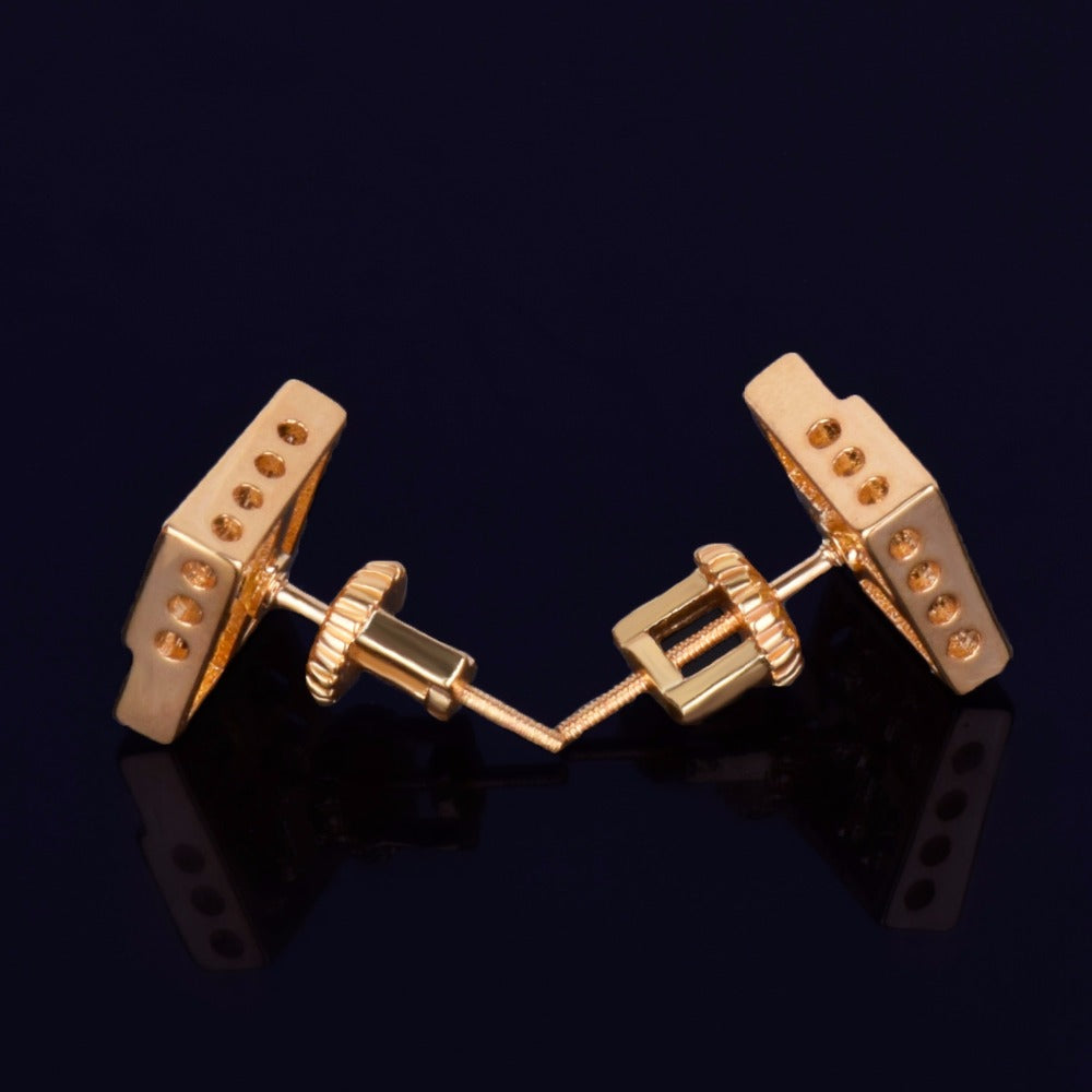 Bling "Square" Stud Earring II 10mm