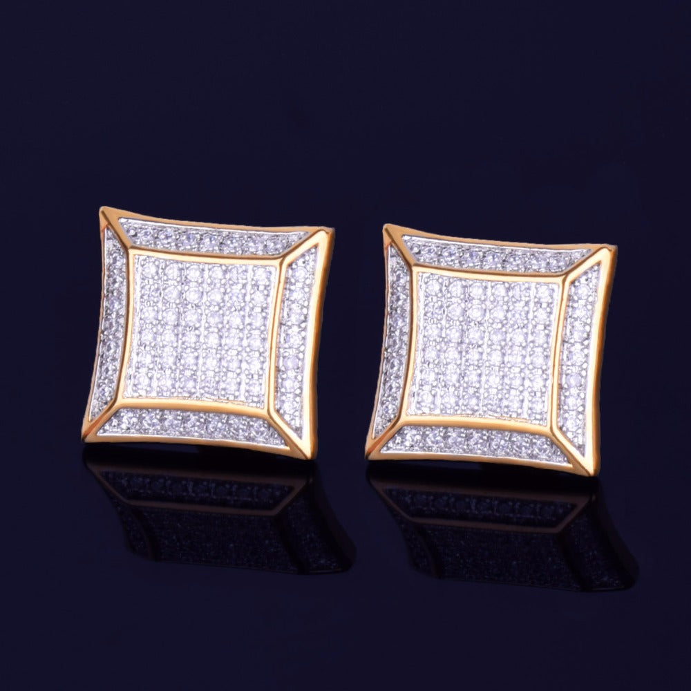 Bling "Big Cubic" Stud Earring 15mm