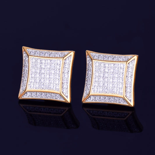 Bling "Big Cubic" Stud Earring 15mm