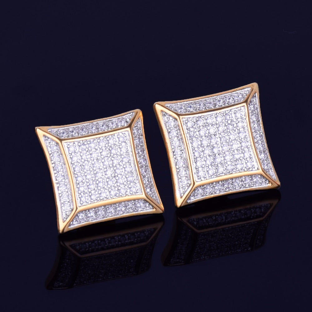 Bling "Big Cubic" Stud Earring 15mm