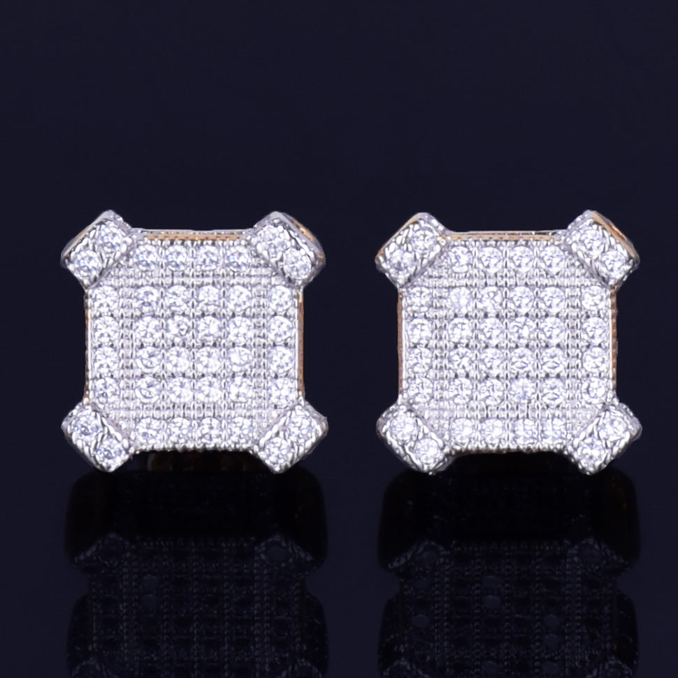 Bling "Square" Stud Earring 10mm