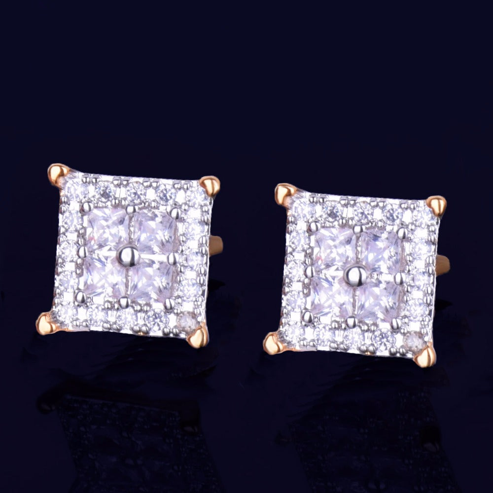 Bling "Square" Baguette Earring 12mm
