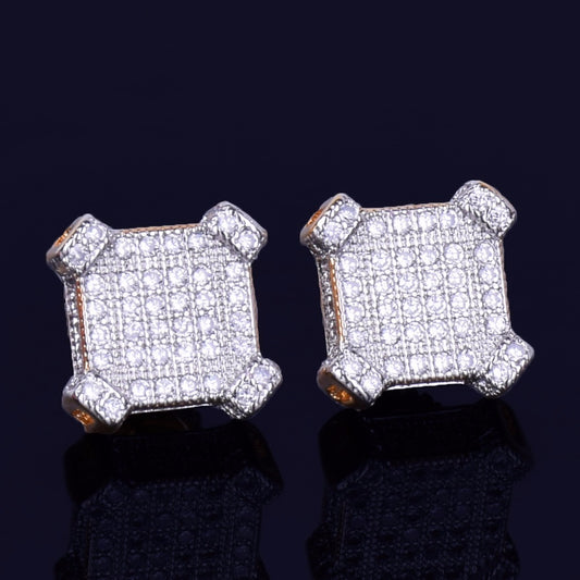 Bling "Square" Stud Earring 10mm