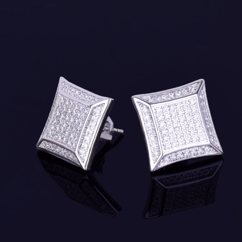Bling "Big Cubic" Stud Earring 15mm