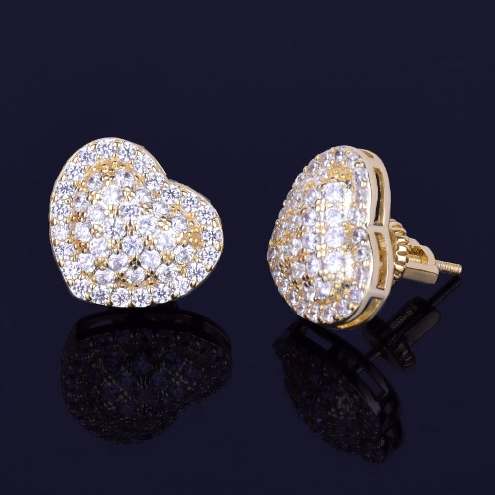 Bling "Heart" Stud Earring II 14mm