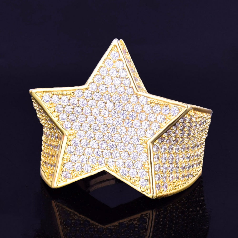 Bling "Star" Micro Paved Ring