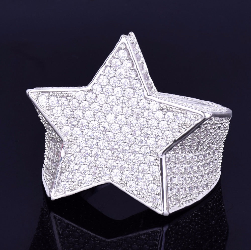 Bling "Star" Micro Paved Ring