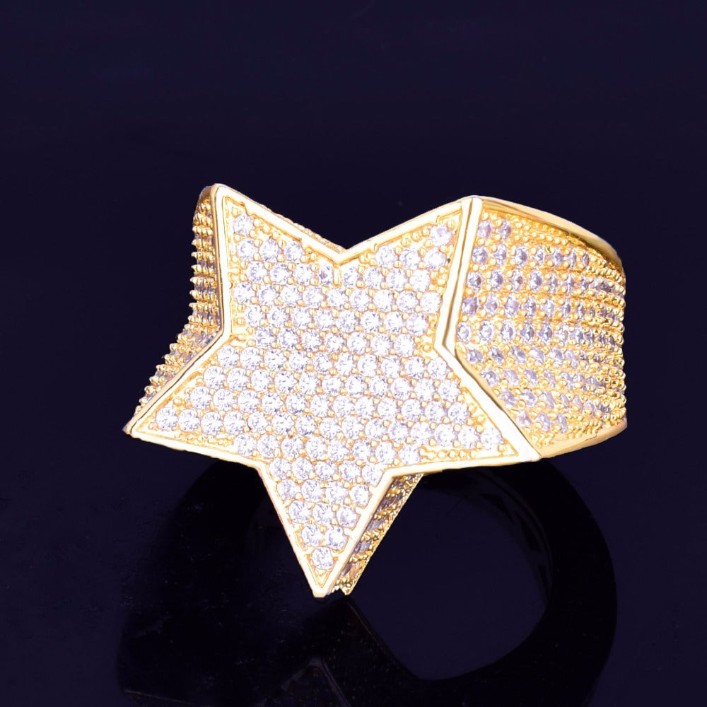 Bling "Star" Micro Paved Ring