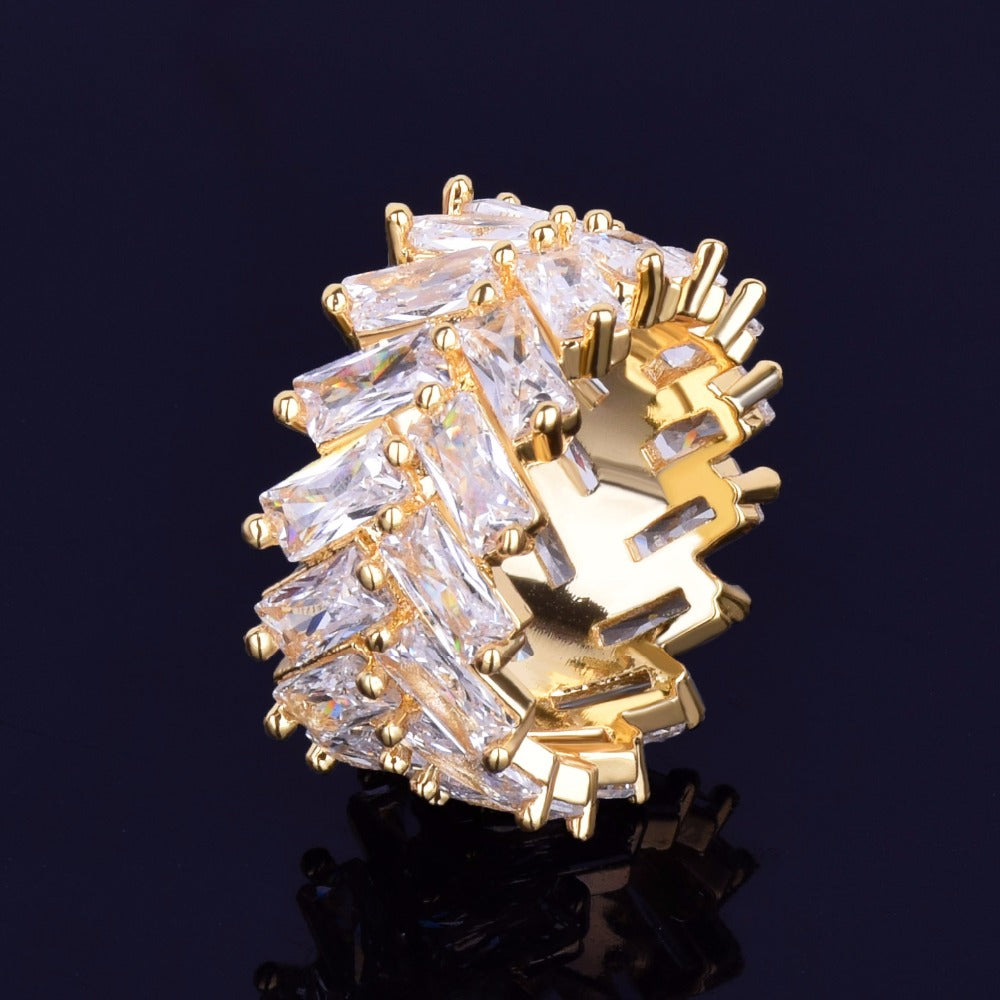 Cluster Baguette Ring