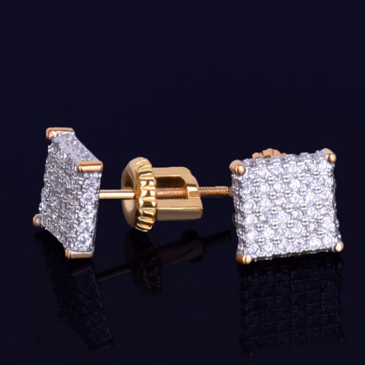 Bling "Small Square" Stud Earring 8mm