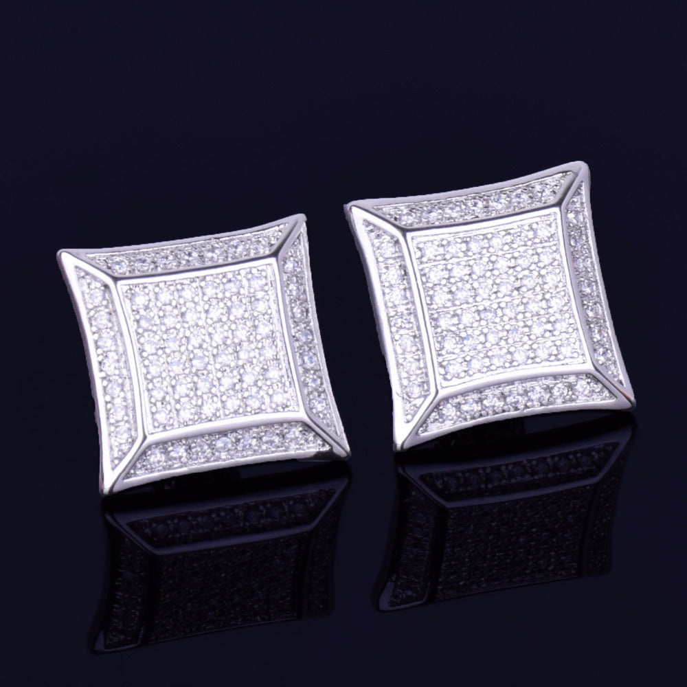 Bling "Big Cubic" Stud Earring 15mm