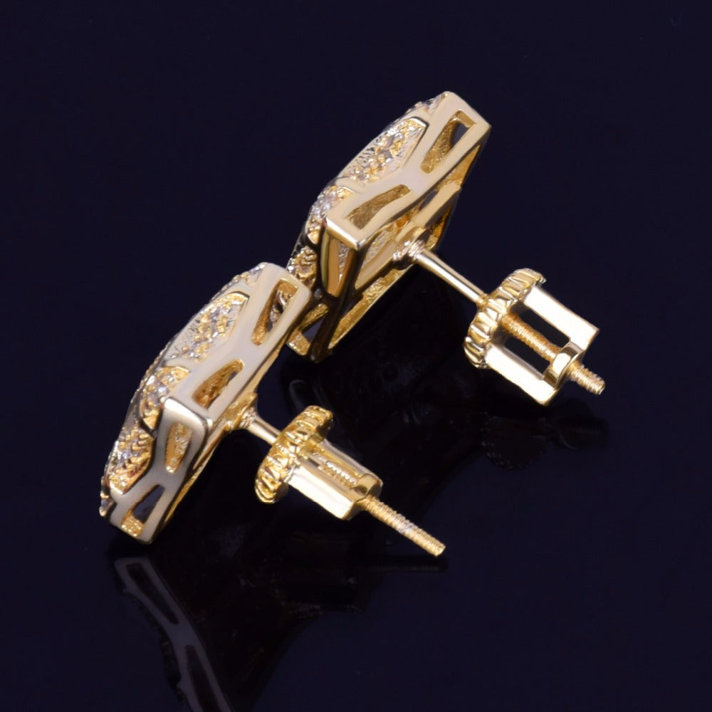 Bling "Turtle" Stud Earring 11mm