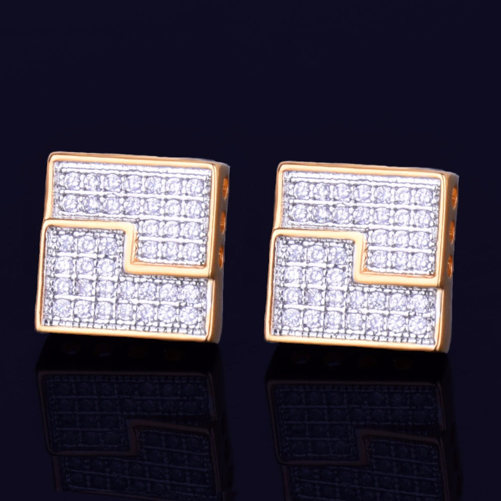 Bling "Square" Stud Earring II 10mm