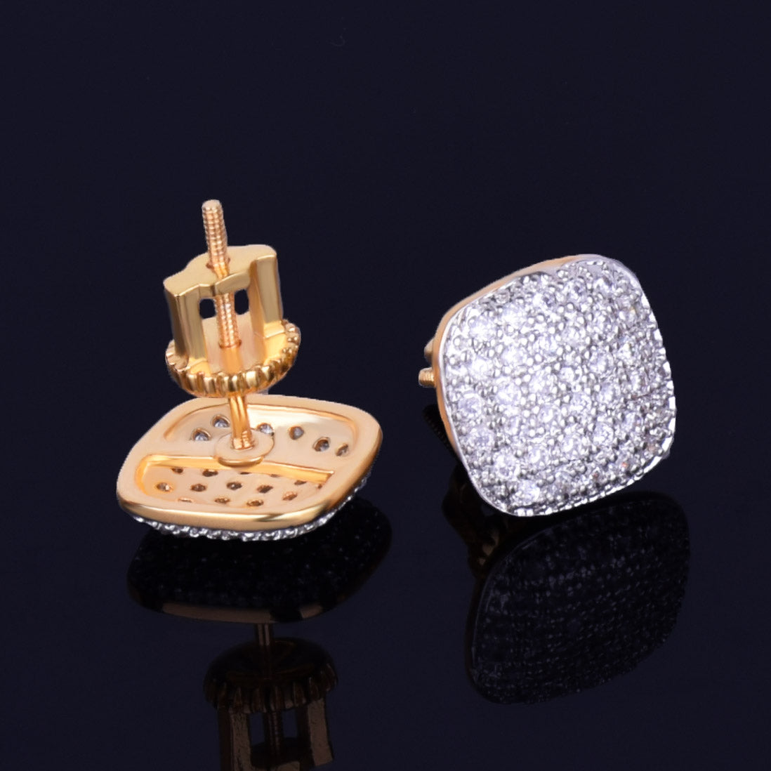 Bling "Square" Stud Earring III 10mm