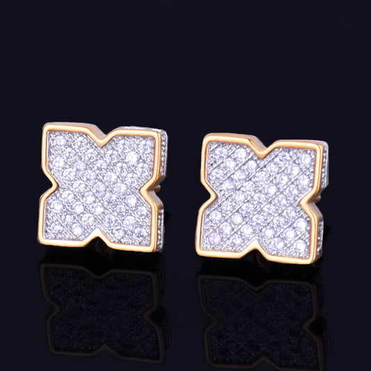 Bling "Flower" Stud Earring 9mm
