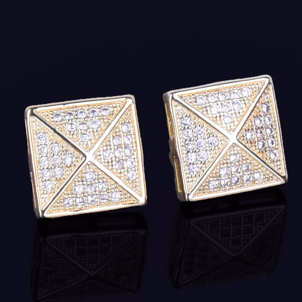 Bling "Square" Stud Earring 11mm
