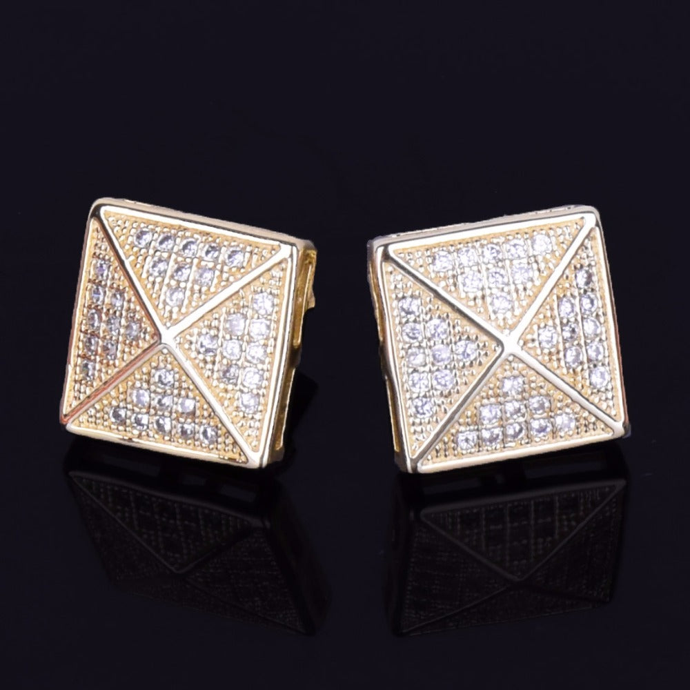 Bling "Square" Stud Earring 11mm