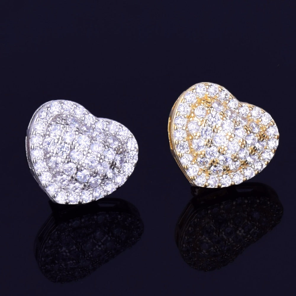 Bling "Heart" Stud Earring II 14mm