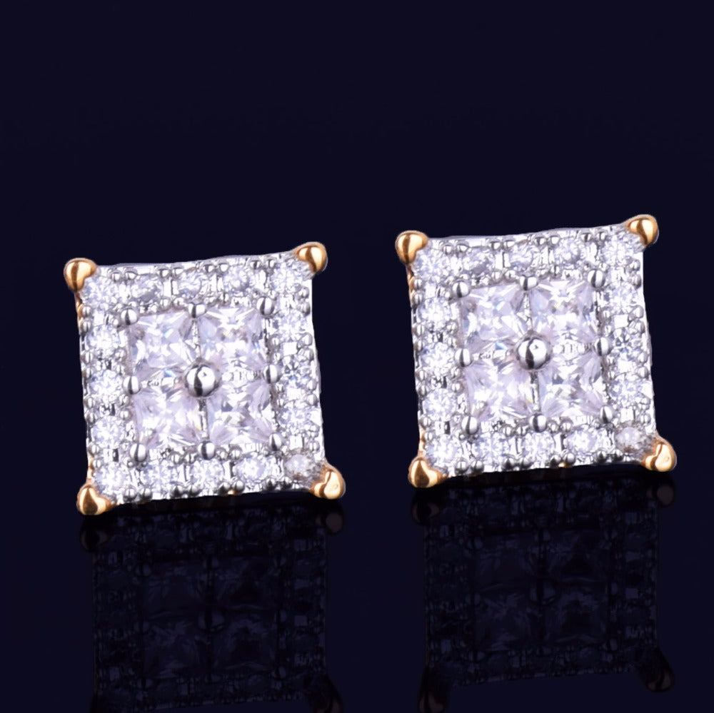 Bling "Square" Baguette Earring 12mm