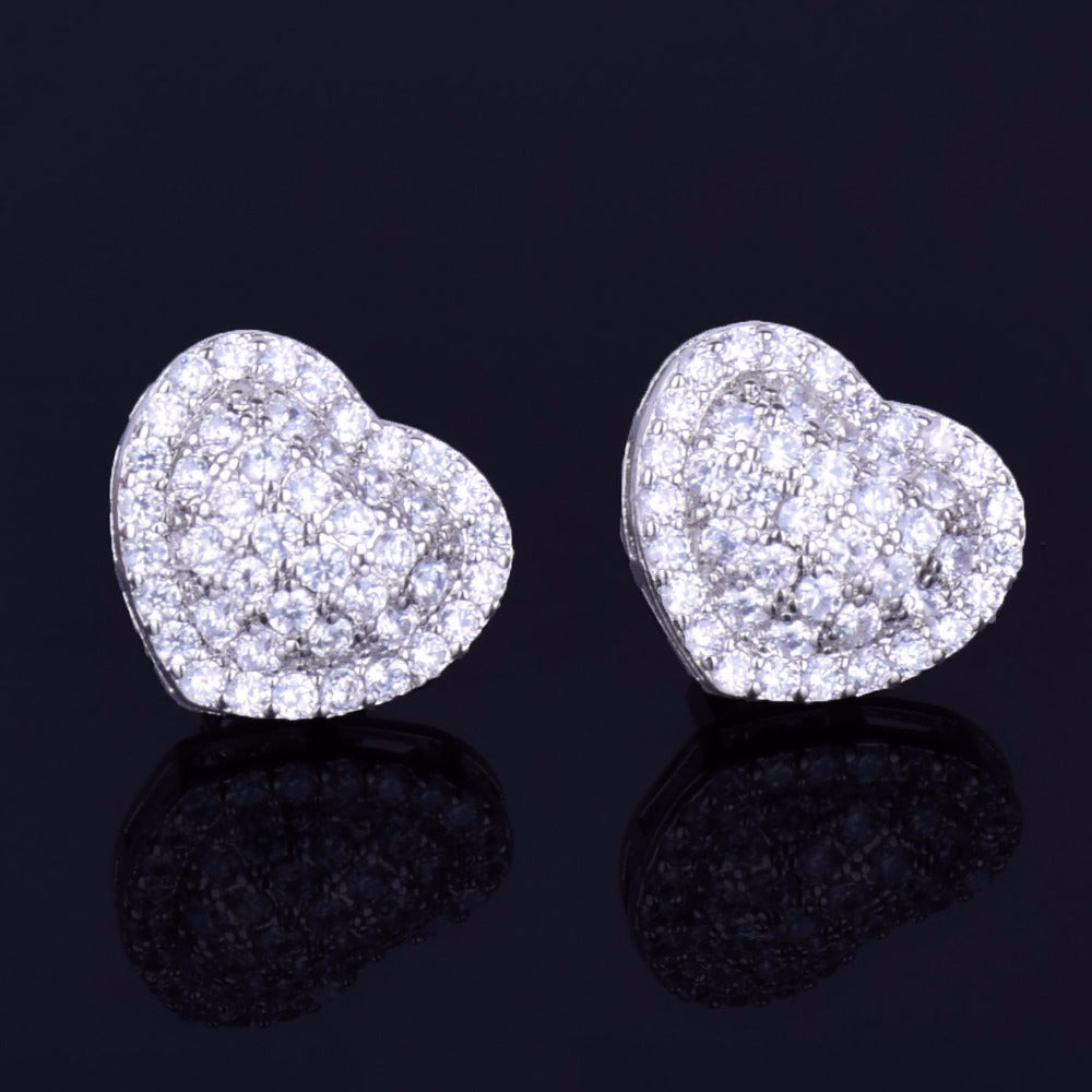 Bling "Heart" Stud Earring II 14mm