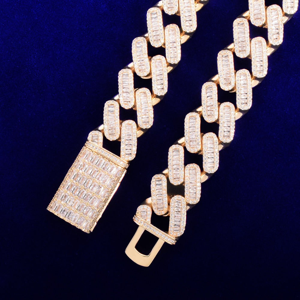 Bling "Straight Baguettes" Cuban Chain 20mm