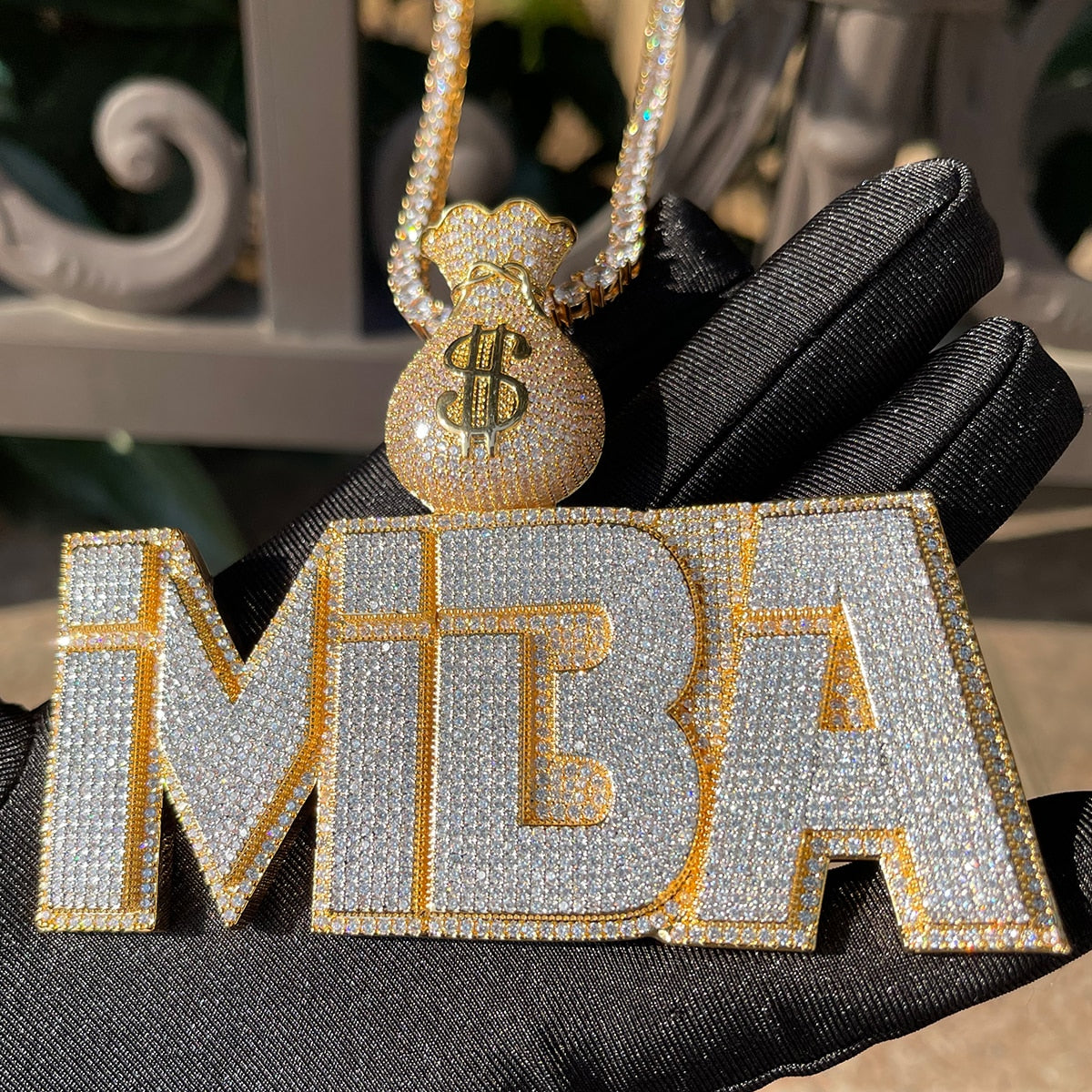 Bling "Money Bag" Custom Pendant