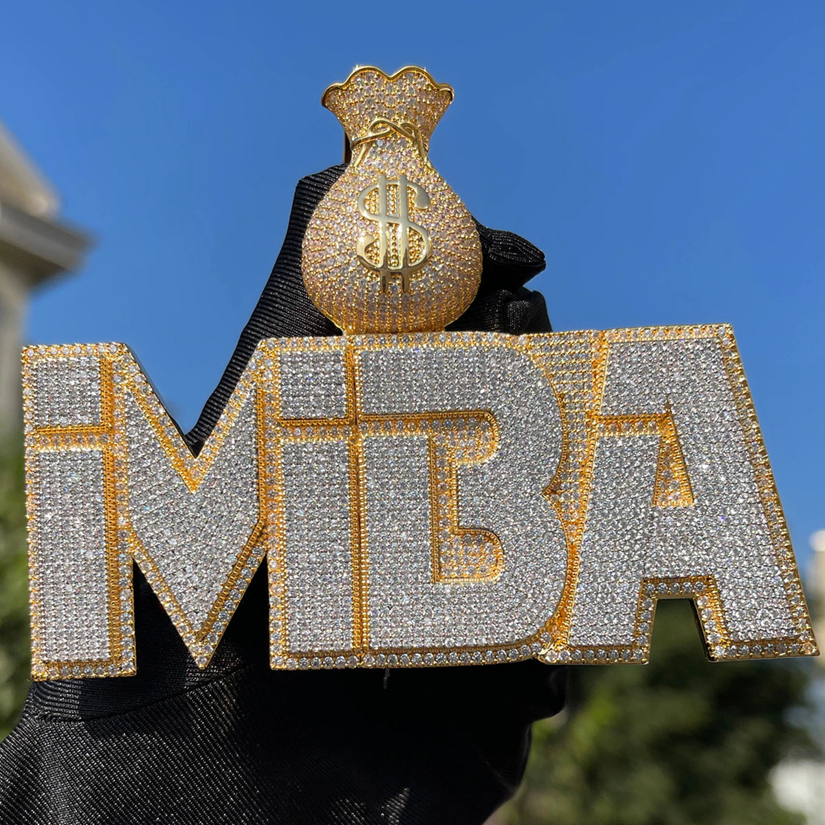 Bling "Money Bag" Custom Pendant