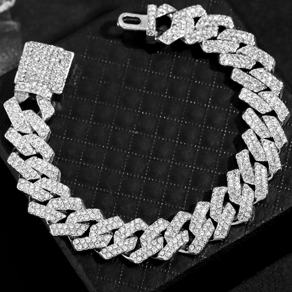 Bling "Straight Edge" Cuban Bracelet