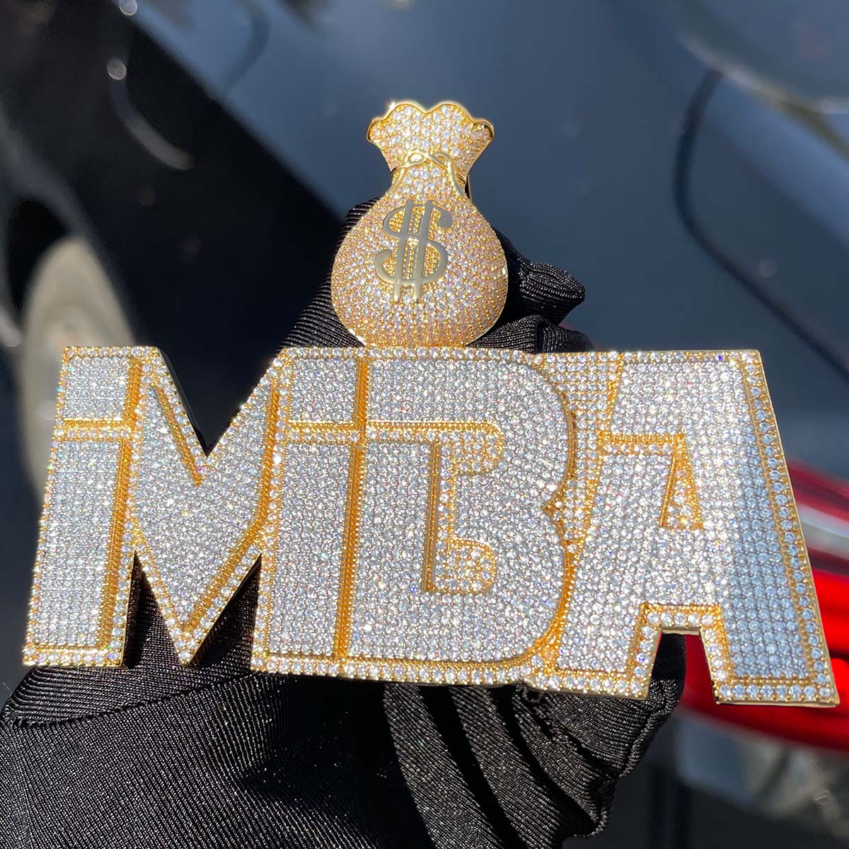 Bling "Money Bag" Custom Pendant