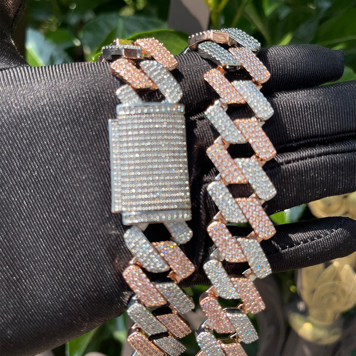 Bling Two Tone Cuban Chain 20mm