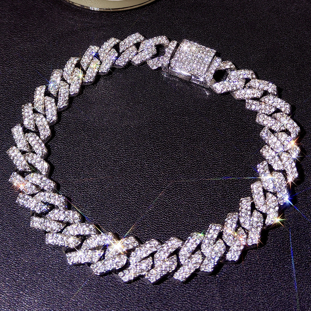 Bling "Straight Edge" Cuban Bracelet