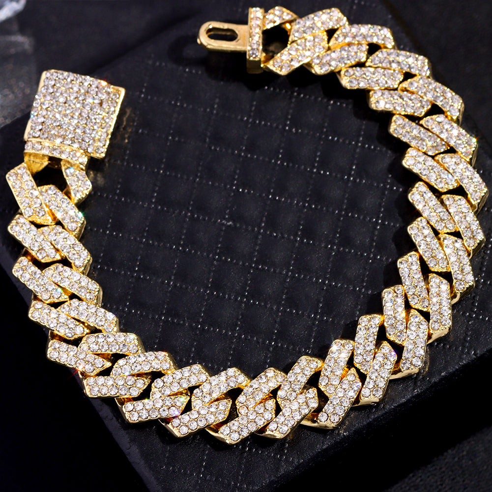 Bling "Straight Edge" Cuban Bracelet