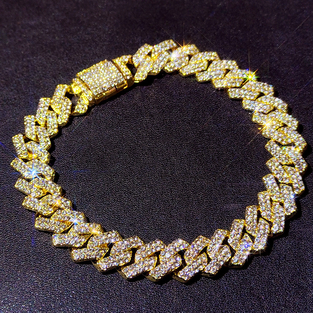 Bling "Straight Edge" Cuban Bracelet