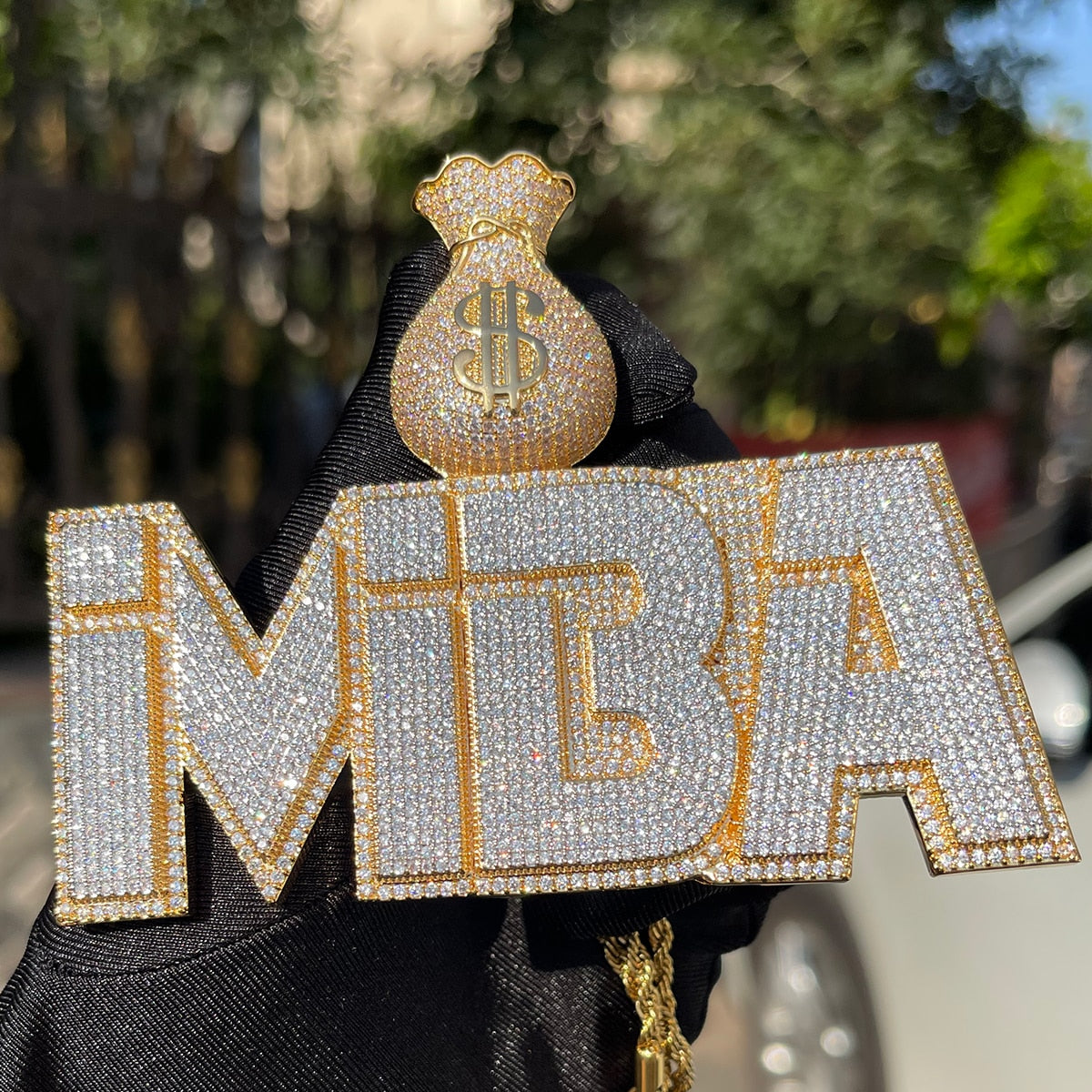 Bling "Money Bag" Custom Pendant