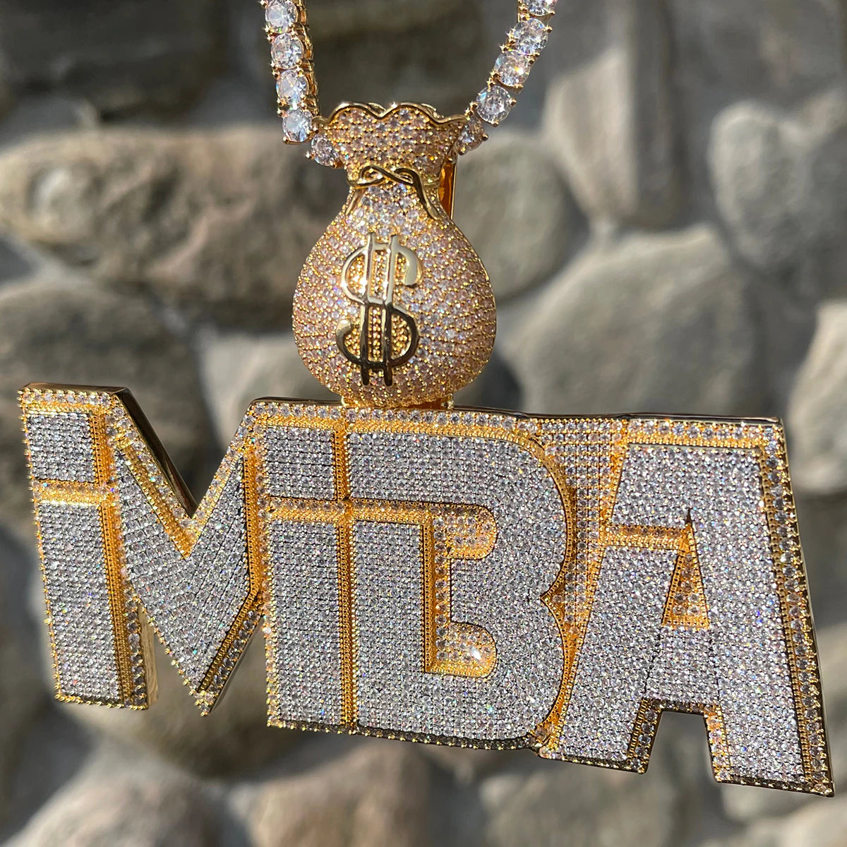 Bling "Money Bag" Custom Pendant