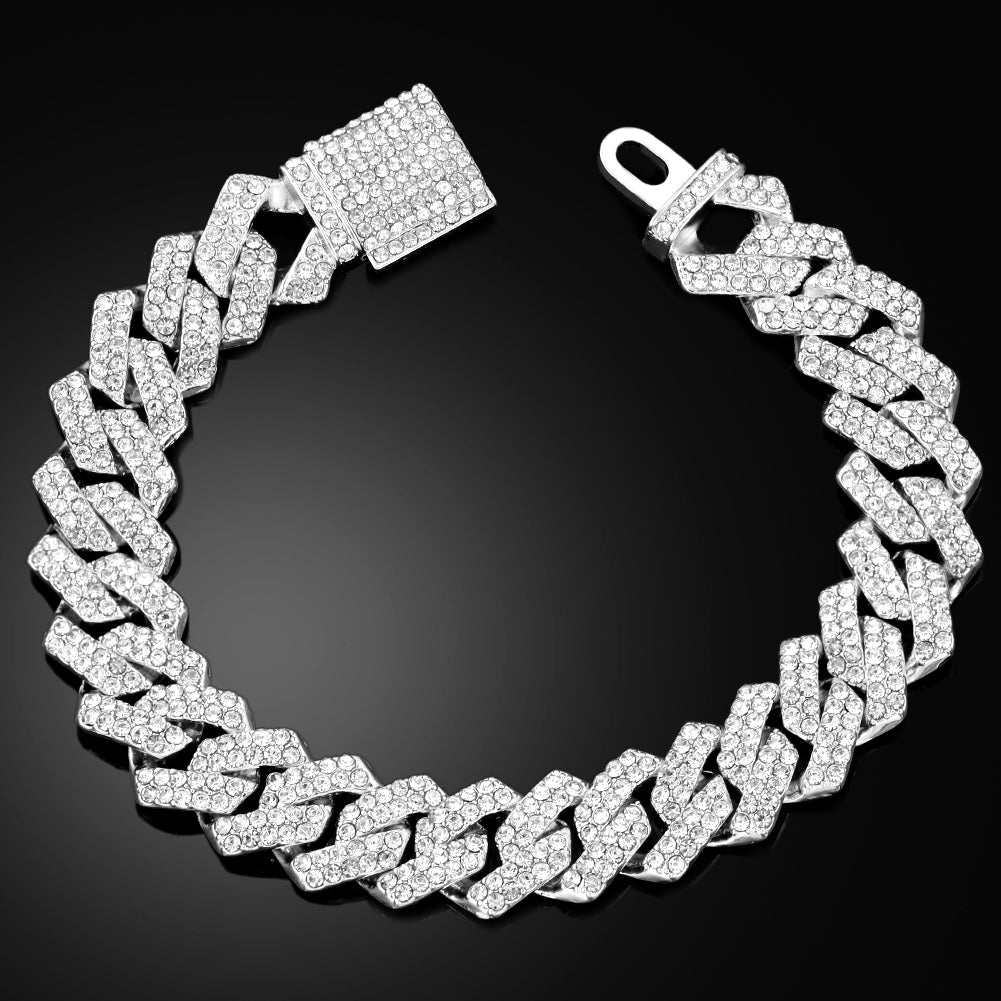 Bling "Straight Edge" Cuban Bracelet
