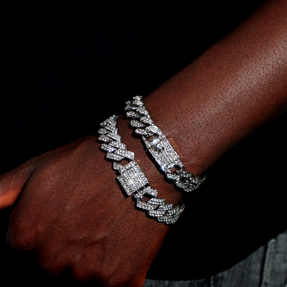 Bling "Straight Edge" Cuban Bracelet