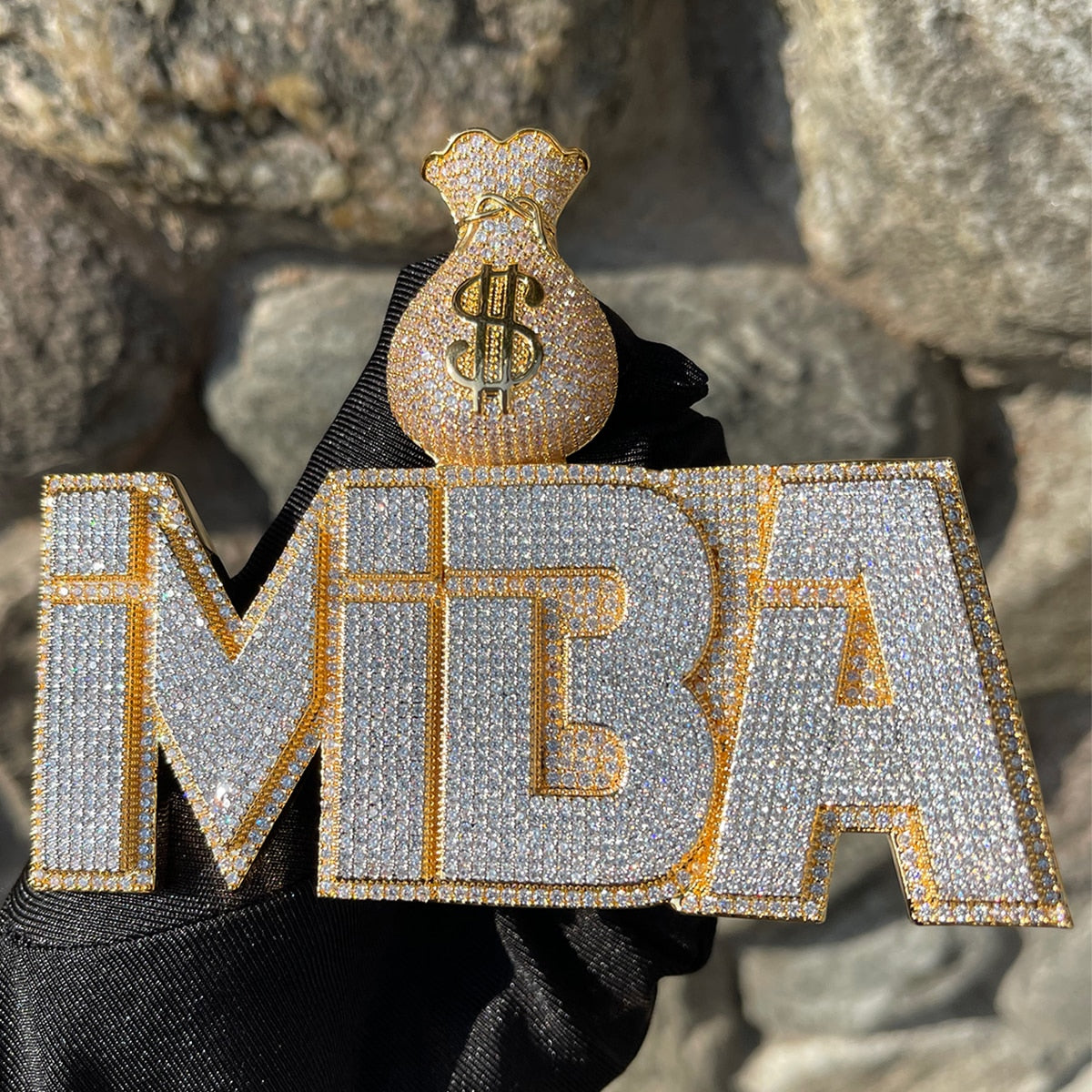 Bling "Money Bag" Custom Pendant