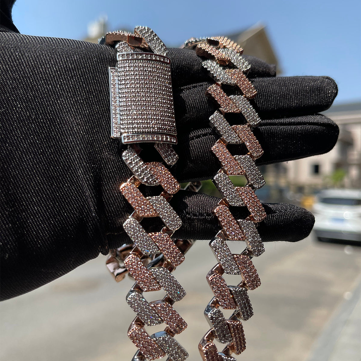 Bling Two Tone Cuban Chain 20mm