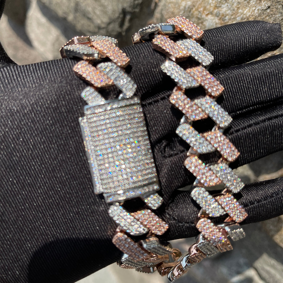 Bling Two Tone Cuban Chain 20mm