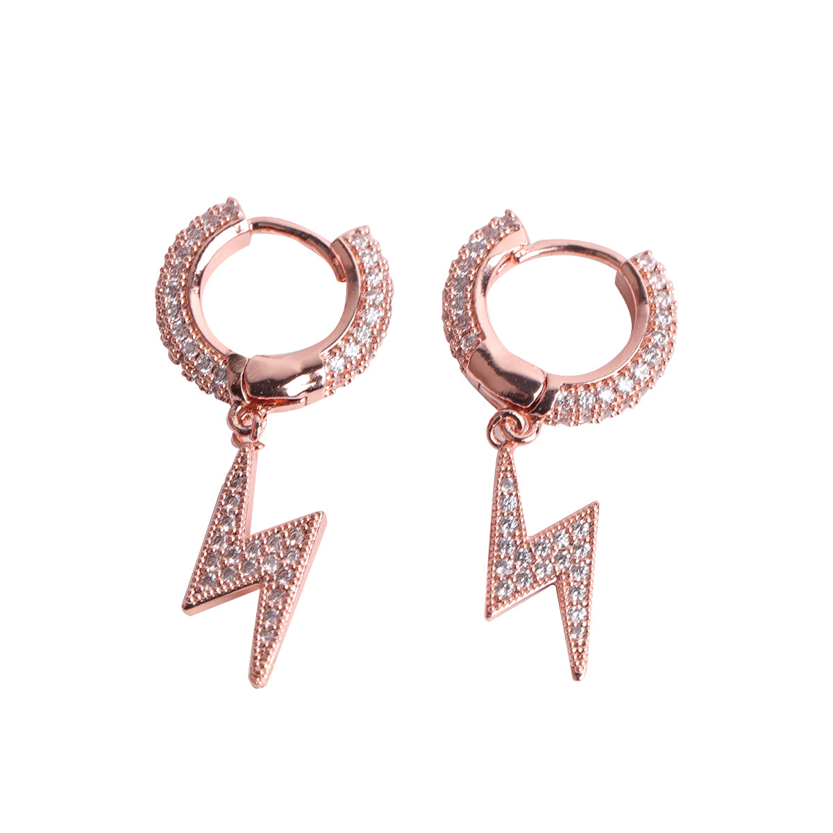 Bling "Lightning" Hoop Earring