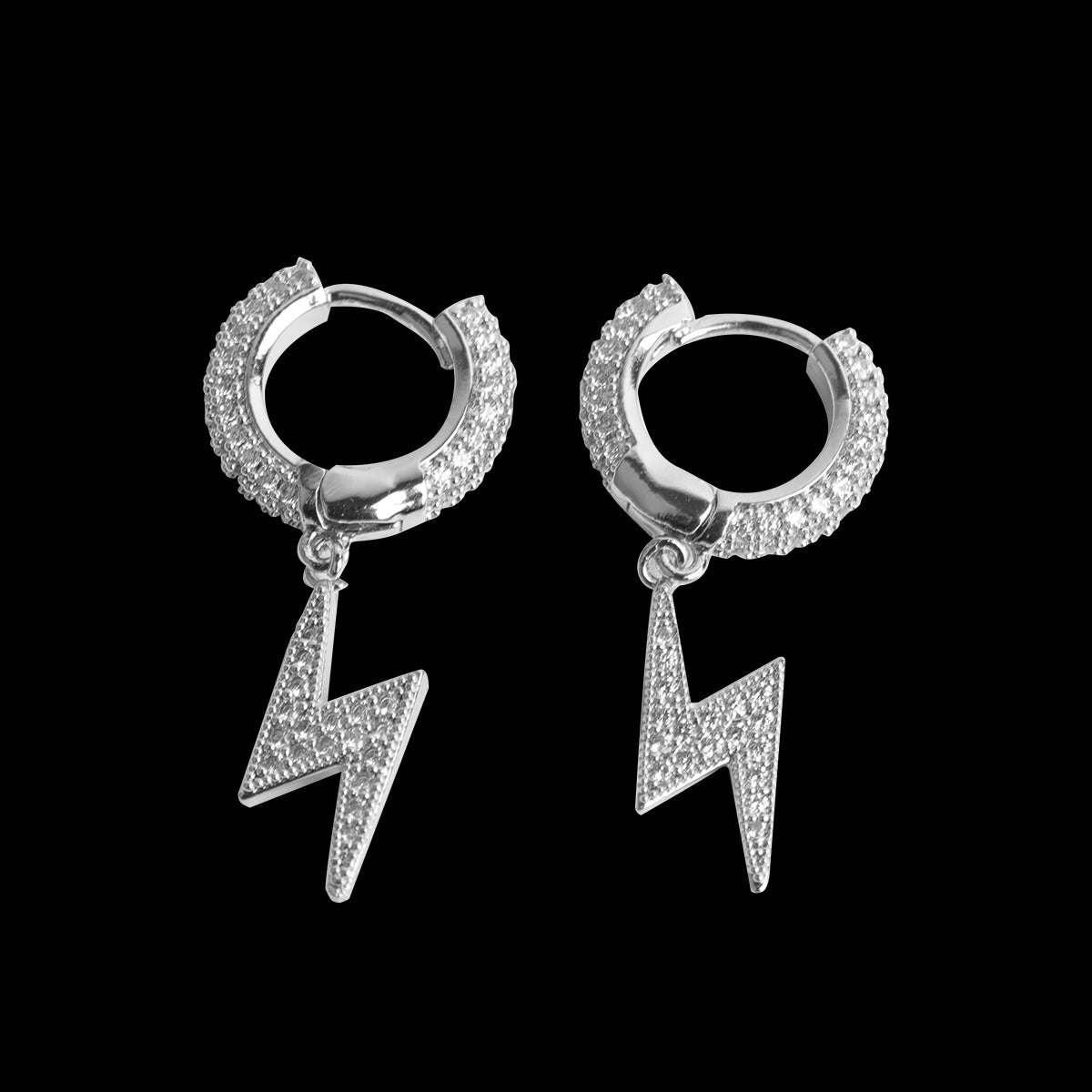 Bling "Lightning" Hoop Earring