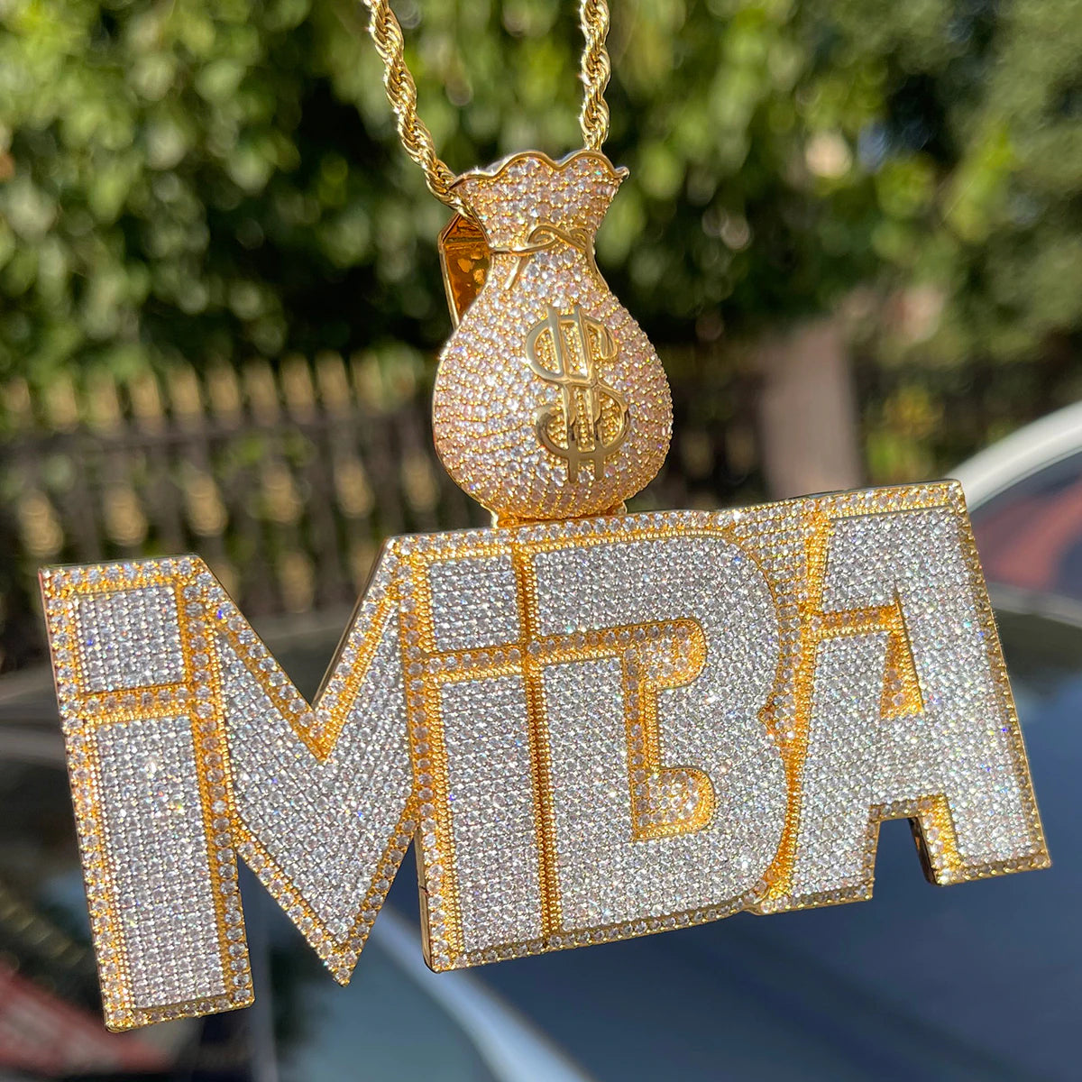 Bling "Money Bag" Custom Pendant