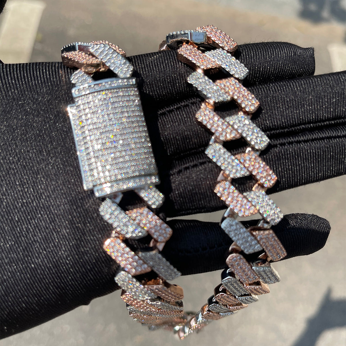 Bling Two Tone Cuban Chain 20mm