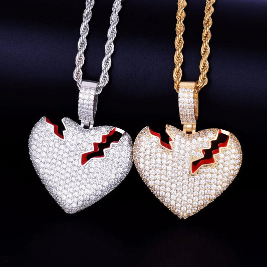 Bling "Broken Heart" Pendant