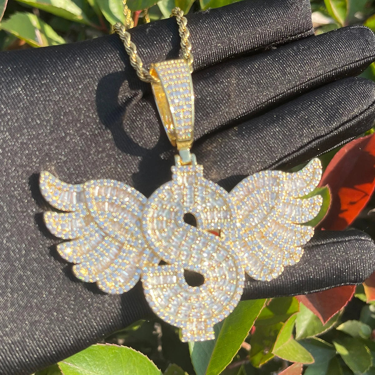 Bling "Flying Dollar" Pendant