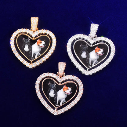 Bling "Spinning Heart" Custom Photo