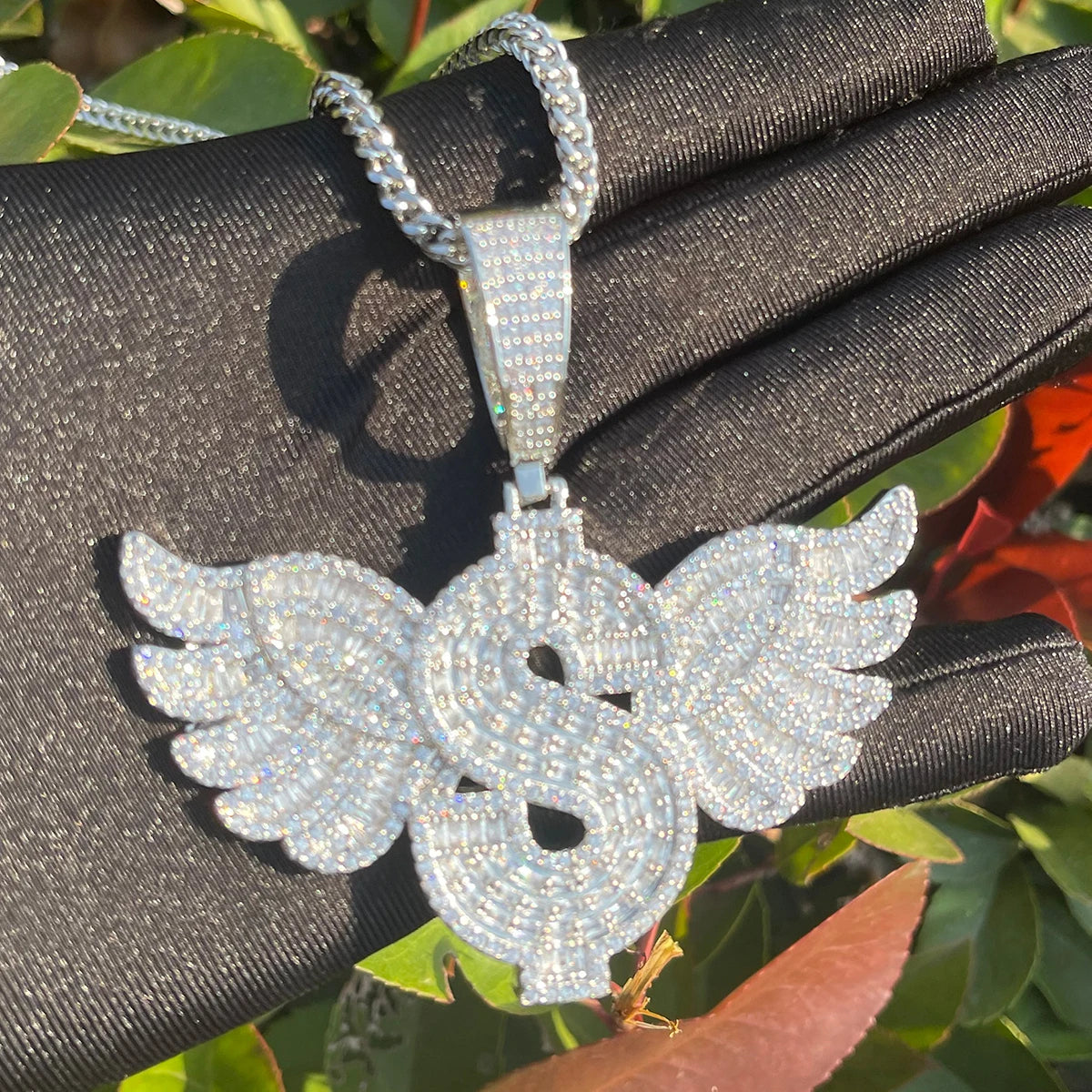 Bling "Flying Dollar" Pendant