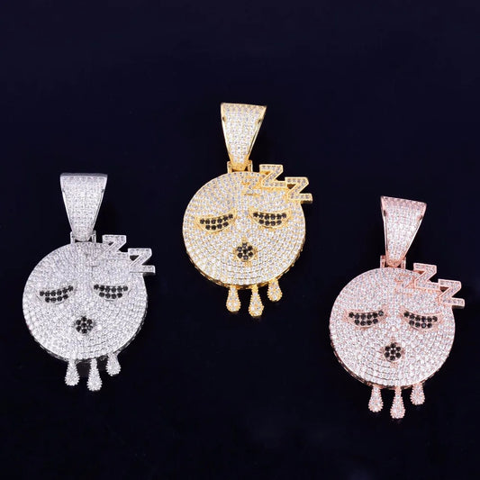 Bling "Zzz Emoji" Pendant